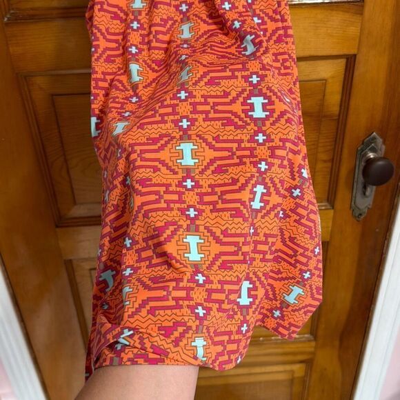 Ellie Kai Coral Pink Blue Aztec Halter Top Women’s US 4 - Picture 2 of 7